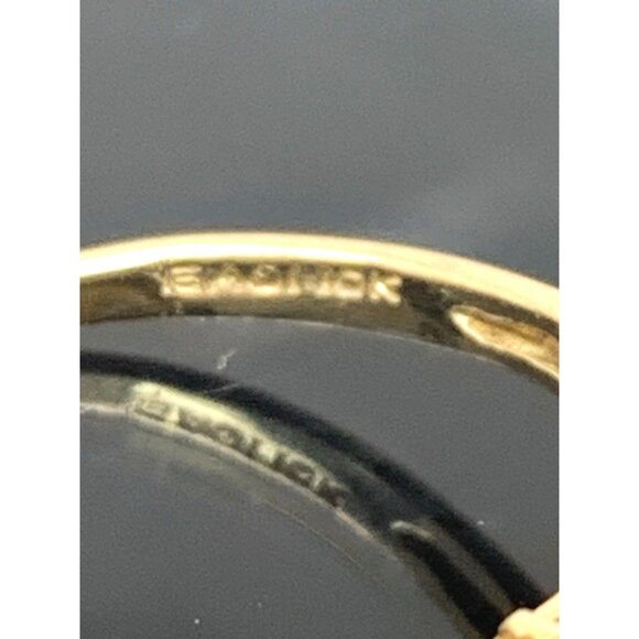 Cocktail Ring Clear Gemstone 10k Yellow Gold Cluster Women's Size 6.5 - Picture 10 of 14